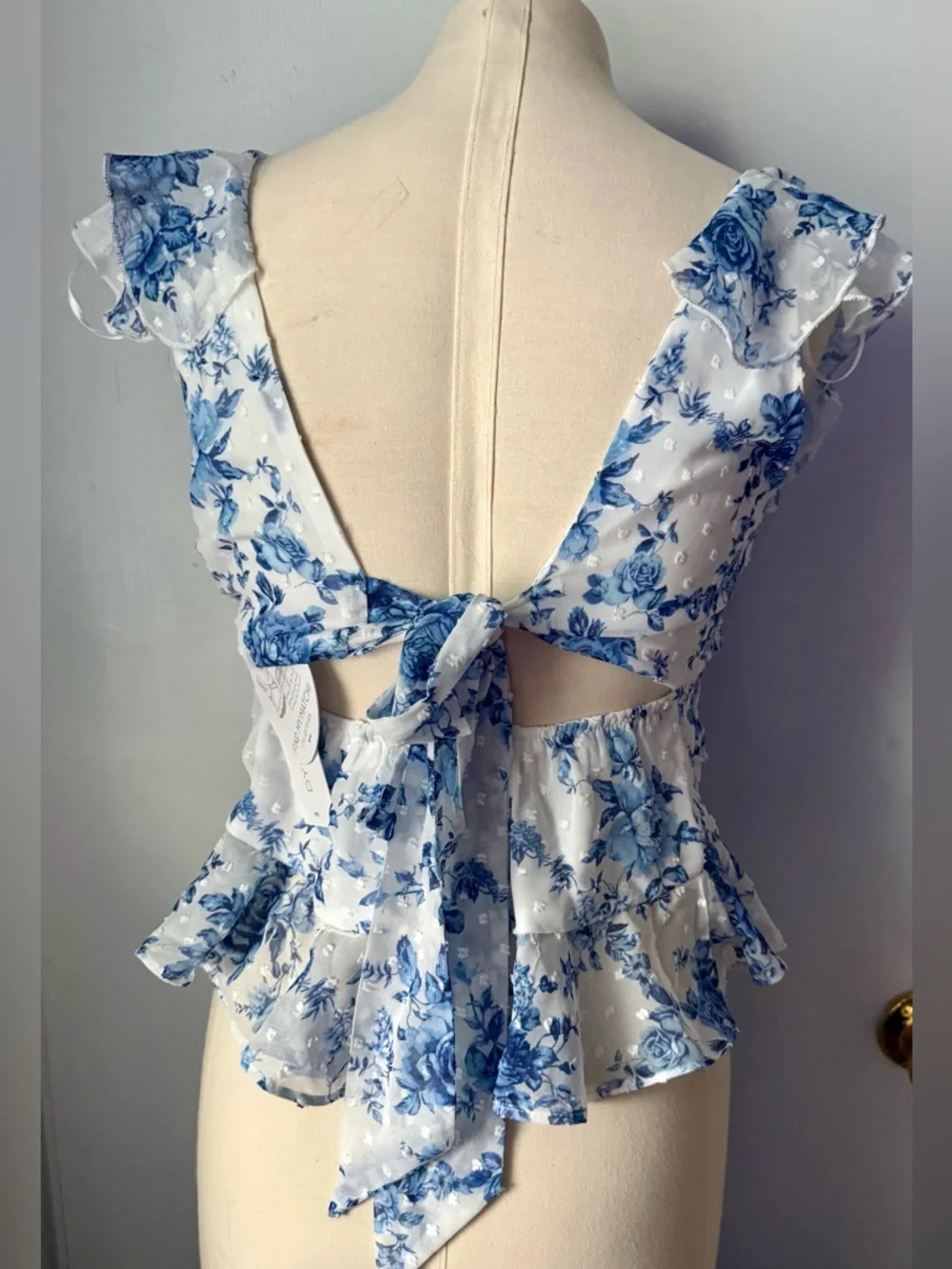 Dylan Ryan Blue Floral Ruffle Two-Piece Set - Picture 8 of 16
